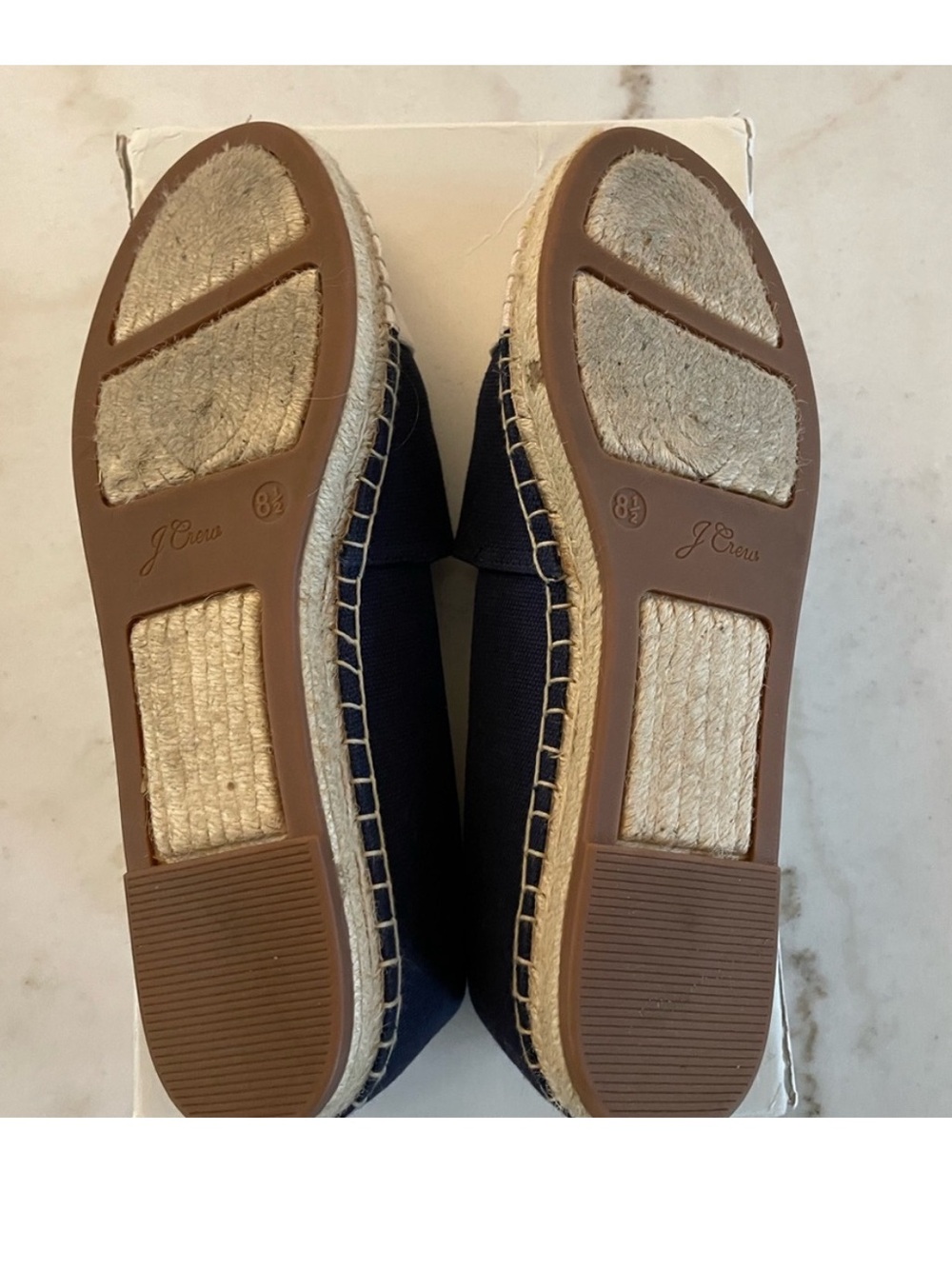 J Crew Women's Navy and White Canvas Espadrilles size 8.5 - Picture 14 of 15